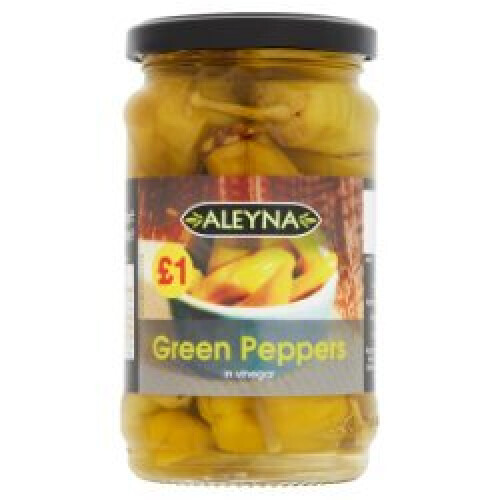 Aleyna Green Peppers in Vinegar 275g   (Pack of 6)