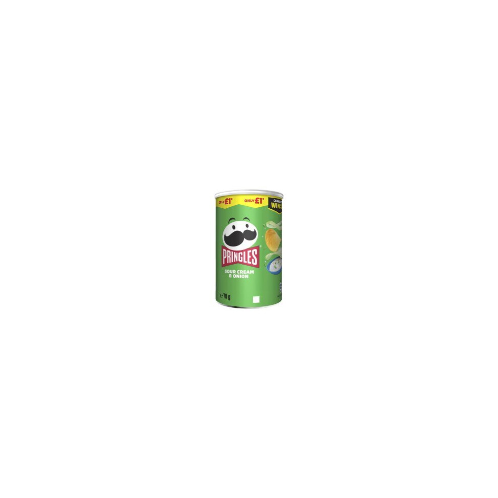 Pringles Sour Cream & Onion Crisps Can 70g (Pack of 12)