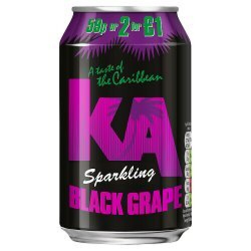 KA Sparkling Black Grape 330ml Can (Pack of 24)
