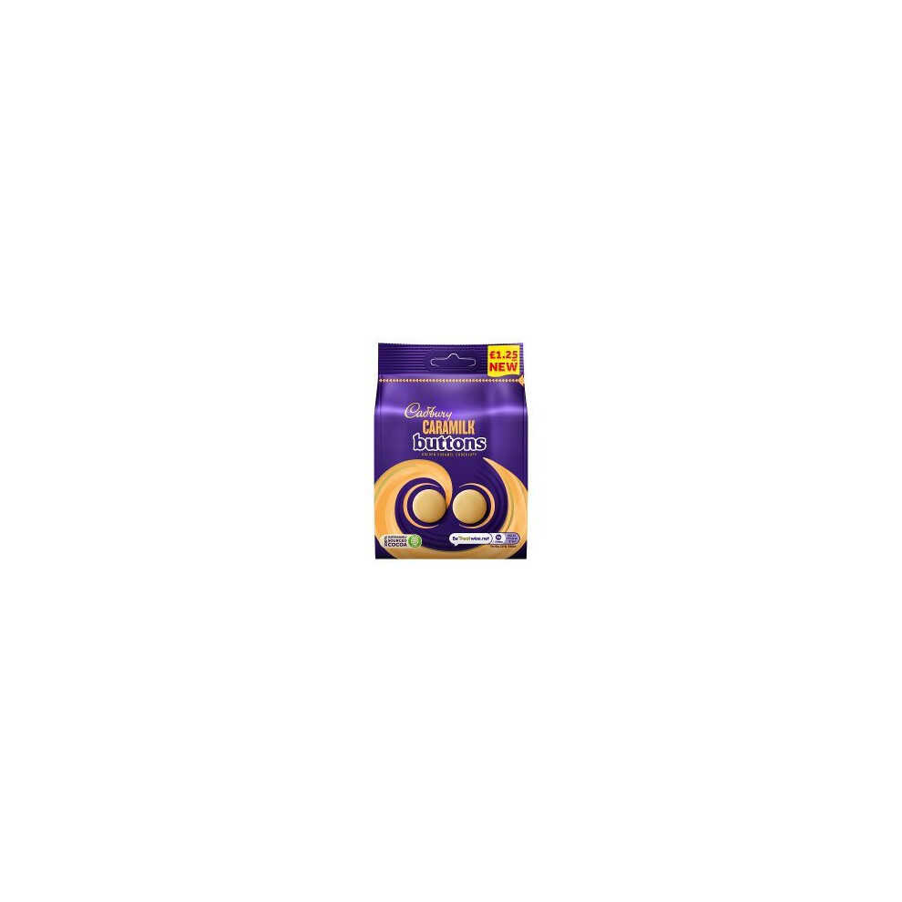 ??dbury Caramilk Buttons Chocolate Bag 90g (Pack of 10)