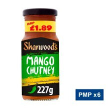 Sharwood's Green Label Mango Chutney 227g (Pack of 6)