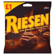 Riesen Dark Chocolate Chewy Toffee 110g (Pack of 12)