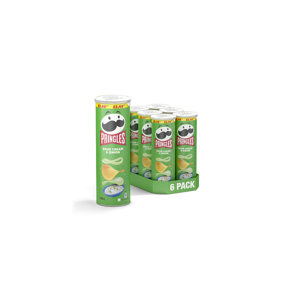 Pringles Sour Cream & Onion Case 6x165g (Pack of 6)