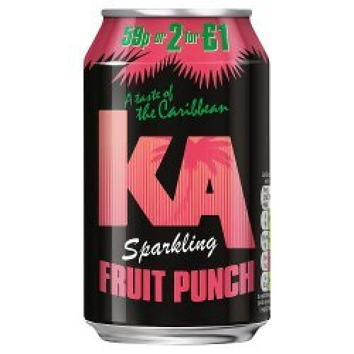 KA Sparkling Fruit Punch 330ml Can (Pack of 24)