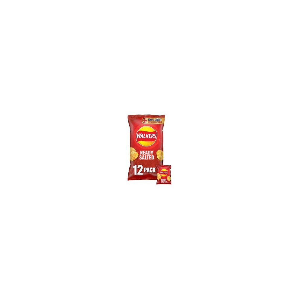 Walkers Ready Salted Multipack Crisps 12x25g (Pack of 15)