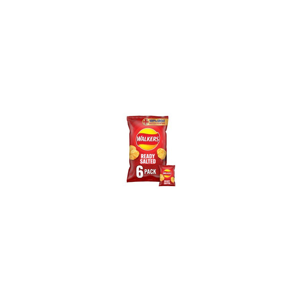 Walkers Ready Salted Multipack Crisps 6x25g (Pack of 18)