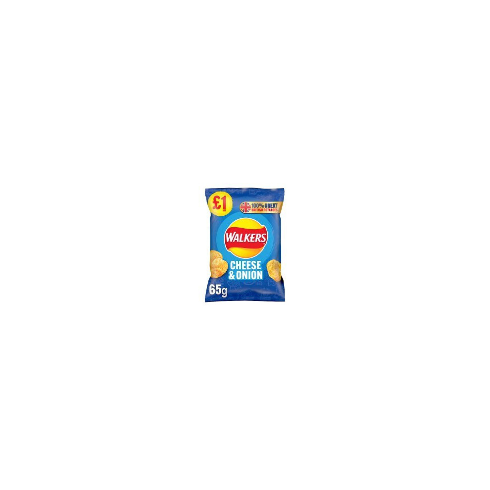 Walkers Cheese & Onion Crisps 65G (Pack Of 15)