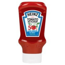 Heinz 50% Less Sugar & Salt Tomato Ketchup 435g (Pack of 10)