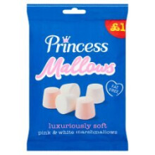 Princess Mallows Pink & White Marshmallows 150g (Pack of 12)