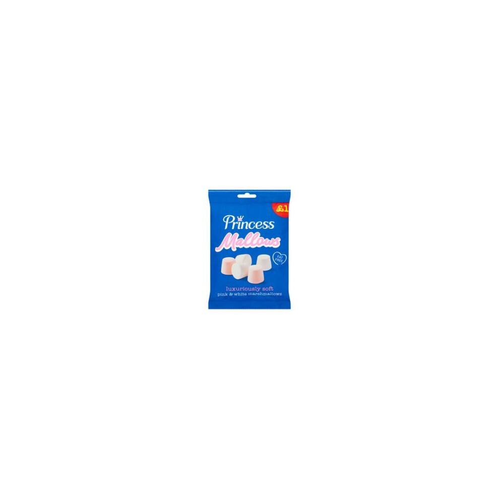 Princess Mallows Pink & White Marshmallows 150g (Pack of 12)