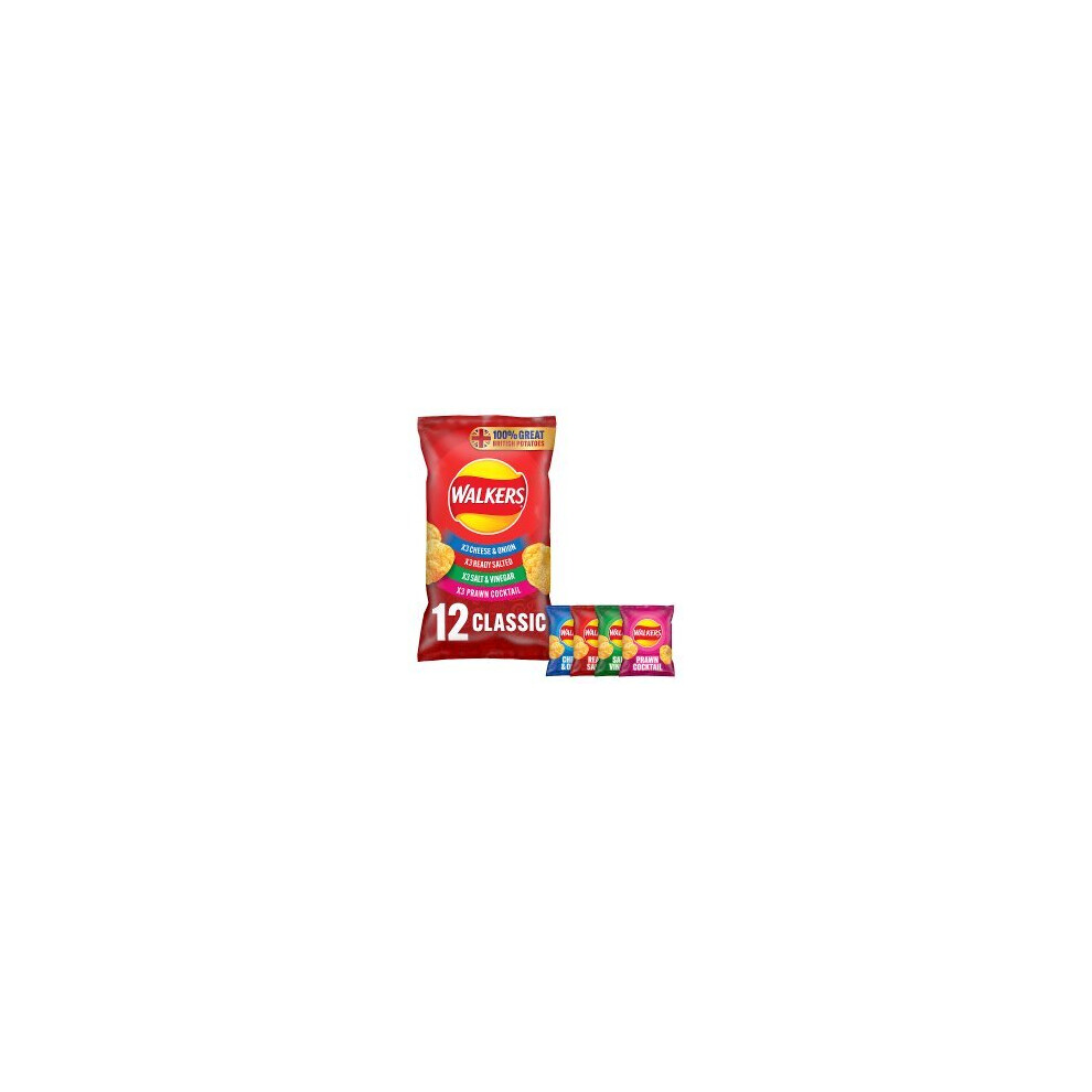 Walkers Classic Variety Multipack Crisps 12X25g (Pack Of 15)