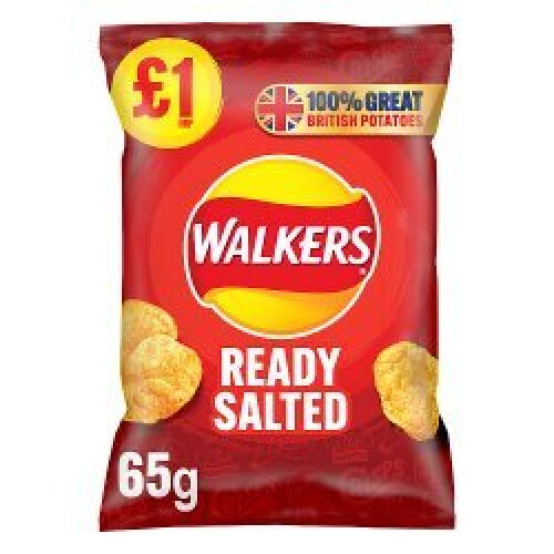 Walkers Walkers Ready Salted Crisps 65g (Pack of 15)