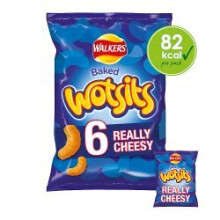 Walkers Wotsits Really Cheesy Multipack Snacks Crisps 6x16.5g (Pack of 12)