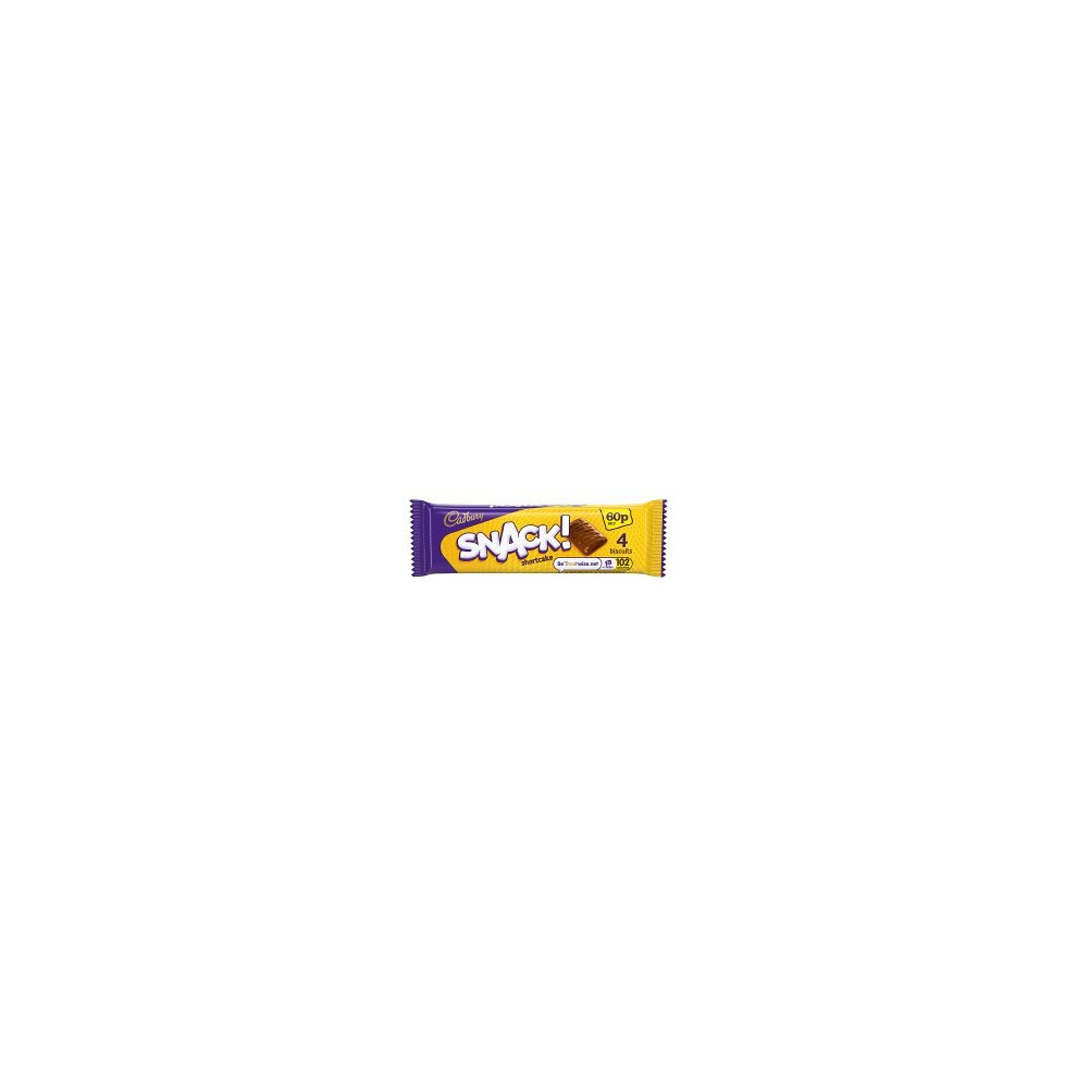 Cadbury Snack Shortcake Chocolate Biscuits 4 Pack 40G (Pack Of 36)
