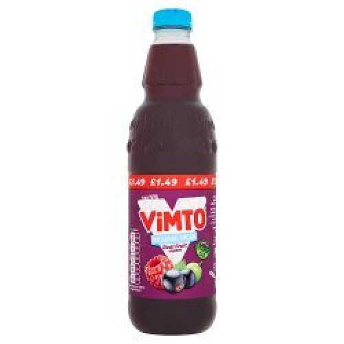 Vimto No Added Sugar Real Fruit Squash 725ml (Pack of 12)