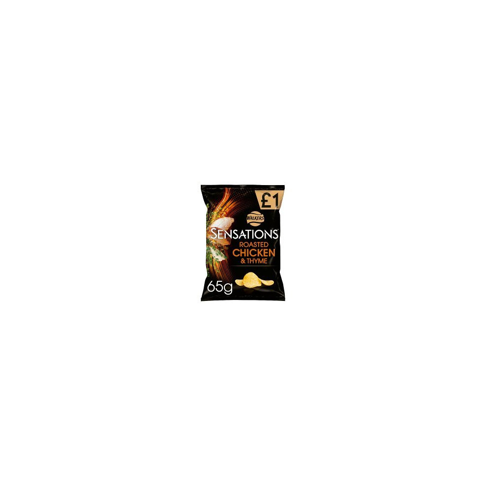 Walkers Sensations Roasted Chicken & Thyme Crisps 65G Pack Of 15