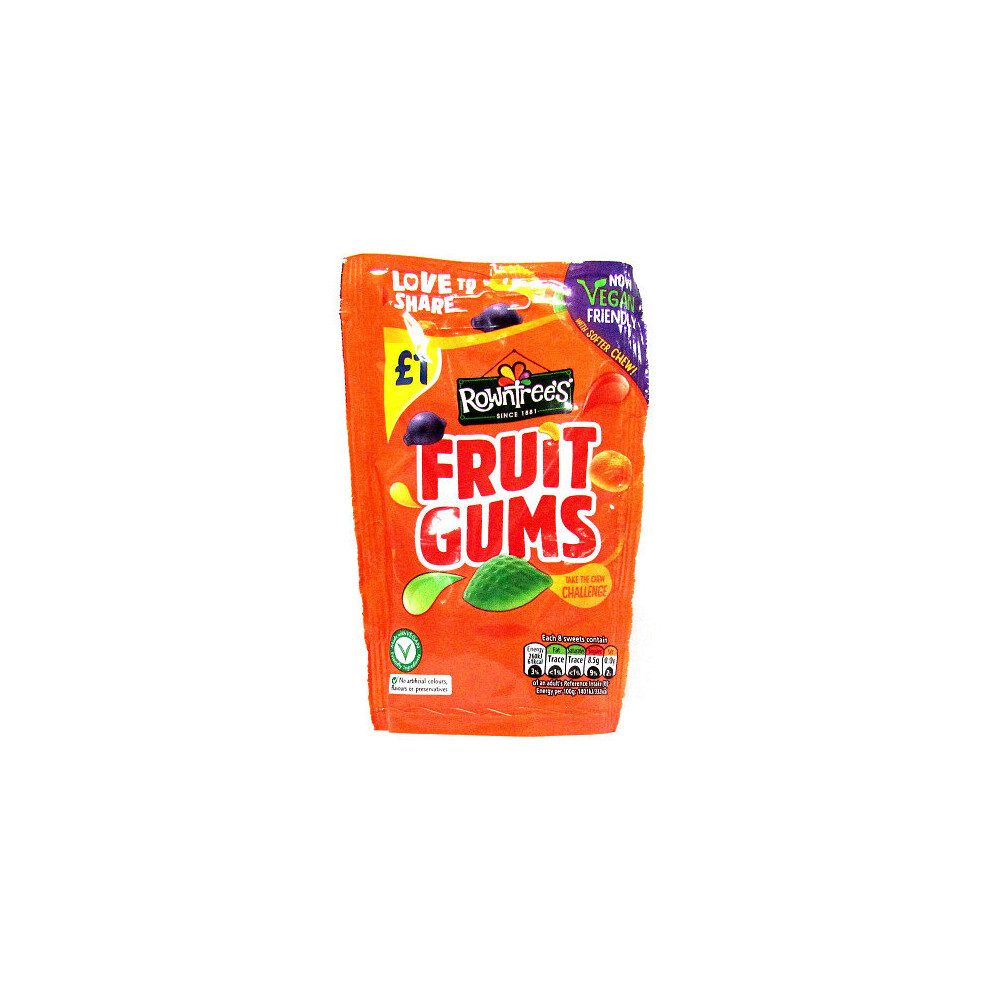 Rowntree Rowntrees Fruit Gums 120G (Pack Of 10)