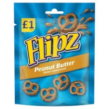 Flipz Pretzels Peanut Butter Flavour Snacks 80g (Pack of 6)