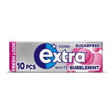 Extra White Bubblemint Chewing Gum Sugar Free 10 Pieces (Pack of 30)