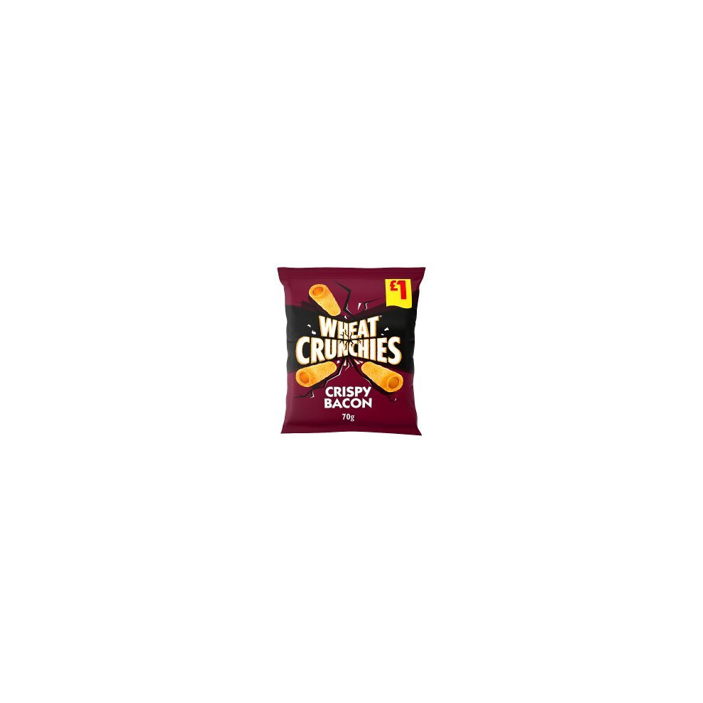 Wheat Crunchies Bacon Crisps 70G – Pack Of 16: Crispy Bacon-Flavored Wheat Snacks