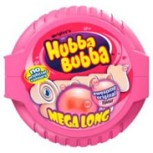 Hubba Bubba Fancy Fruit Bubblegum Mega Long Tape 56g (Pack of 12)