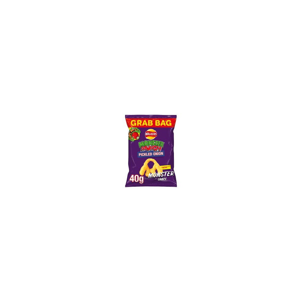 Walkers Monster Munch Pickled Onion Snacks 40g (Pack of 30)