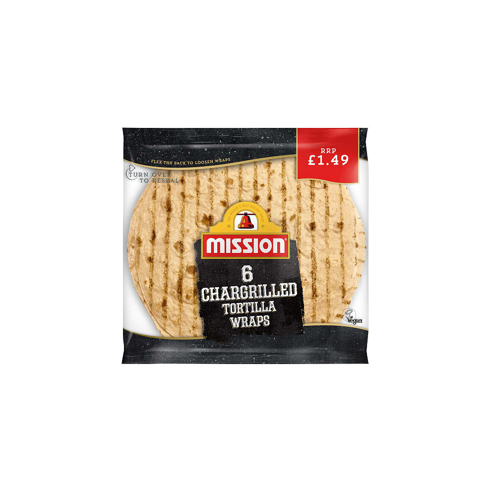 Mission 6 Chargrilled Tortilla Wraps 368G (Pack Of 1)