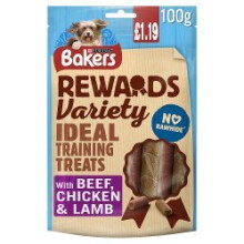 BAKERS Dog Treats Mixed Variety Rewards 100g (Pack of 8)