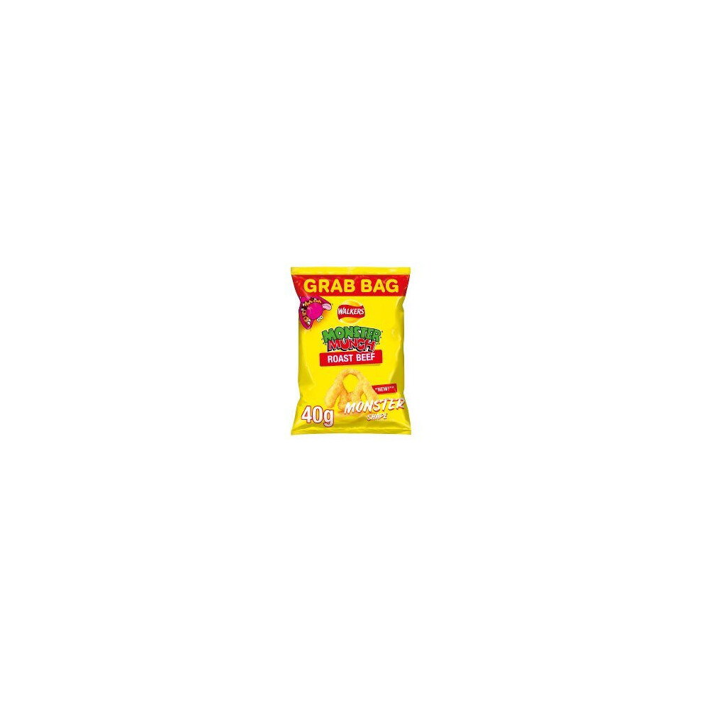 Walkers Monster Munch Roast Beef Snacks 40g (Pack of 30)