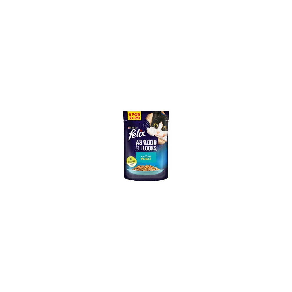 Felix As Good As It Looks with Tuna in Jelly 100g (Pack of 20)