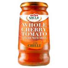 Sacla' Whole Cherry Tomato Pasta Sauce with Chilli 350g (Pack of 6)