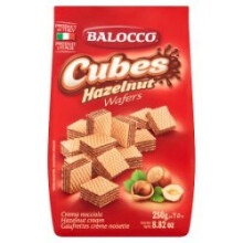 Balocco Cubes Hazelnut Wafers 250g (Pack of 12)