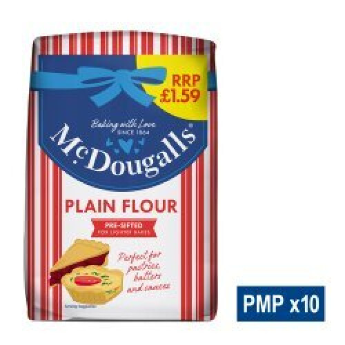McDougalls Plain Flour 1.1kg (Pack of 10)