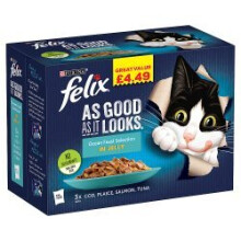 Felix As Good As It Looks Ocean Feast Selection in Jelly 12 x 100g (1.2kg) (Pack of 1)