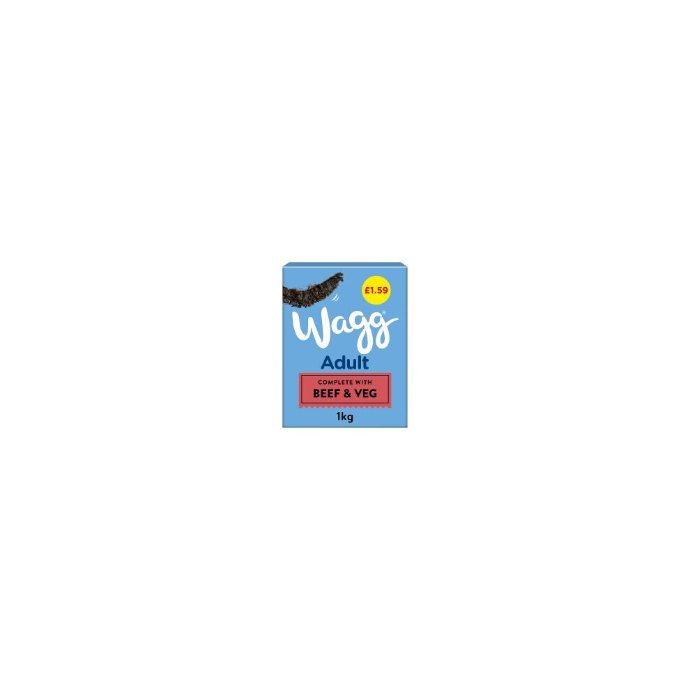 Wagg Adult Rich in Beef with Veg & Tasty Gravy 1kg (Pack of 5)