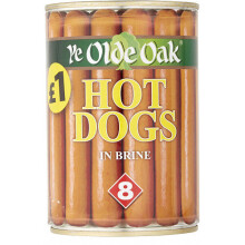 Ye Olde Oak 8 Hotdogs in Brine 400g (Pack of 12)