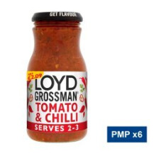 Loyd Grossman Tomato & Chilli Sauce 350g (Pack of 6)