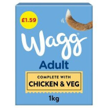 Wagg Adult Rich in Chicken with Veg & Tasty Gravy 1kg (Pack of 5)