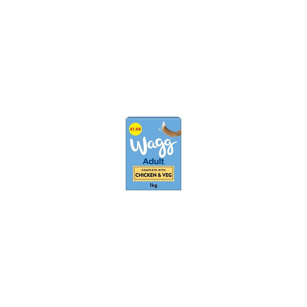 Wagg Adult Rich in Chicken with Veg & Tasty Gravy 1kg (Pack of 5)