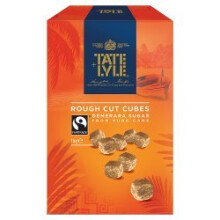 Tate & Lyle Fairtrade Cane Sugar Demerara Rough Cut Sugar Cubes 1kg