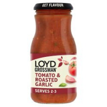 Loyd Grossman Tomato & Roasted Garlic Pasta Sauce 350g (Pack of 6)