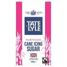 Tate & Lyle Fairtrade Cane Icing Sugar 500g (Pack of 10)