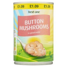 Best-One Button Mushrooms in Salted Water 290g (Pack of 6)