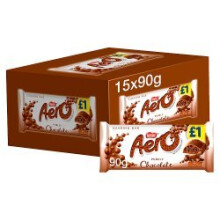 Aero Milk Chocolate Sharing Bar 90g (Pack of 15)
