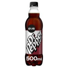 Dr Pepper Zero 12 x 500ml - Zero Sugar, Zero Calories, Caffeine, Vegan & Vegetarian