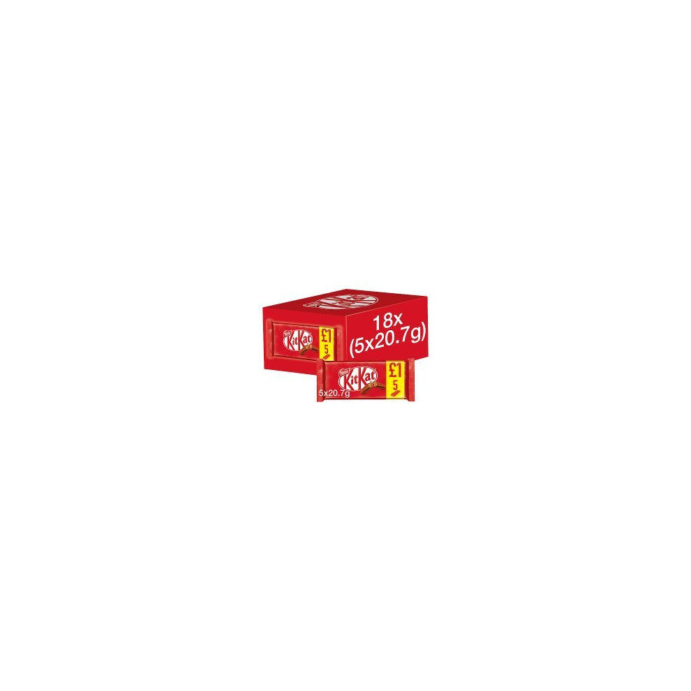 Kitkat Kit Kat 2 Finger Milk Chocolate Biscuit Multipack 5 Pack (Pack Of 18)