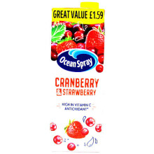 Ocean Spray Cranberry & Strawberry 1kg (Pack of 6)