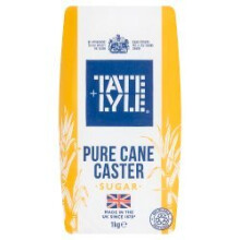 Tate & Lyle Pure Cane Caster Sugar 1kg (Pack of 10)