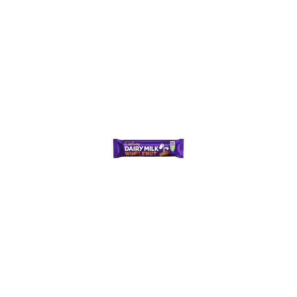 Cadbury Dairy Milk Whole Nut Chocolate Bar 45g (Pack of 48)