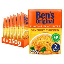 Bens Original Savoury Chicken Microwave Rice 250g (Pack of 6)